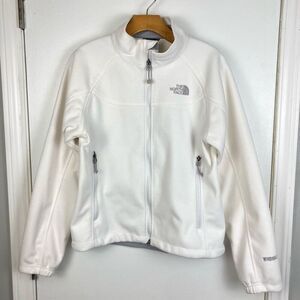 The North Face Women’s White Windwall Fleece Jacket Full Zip Long Sleeve sz M